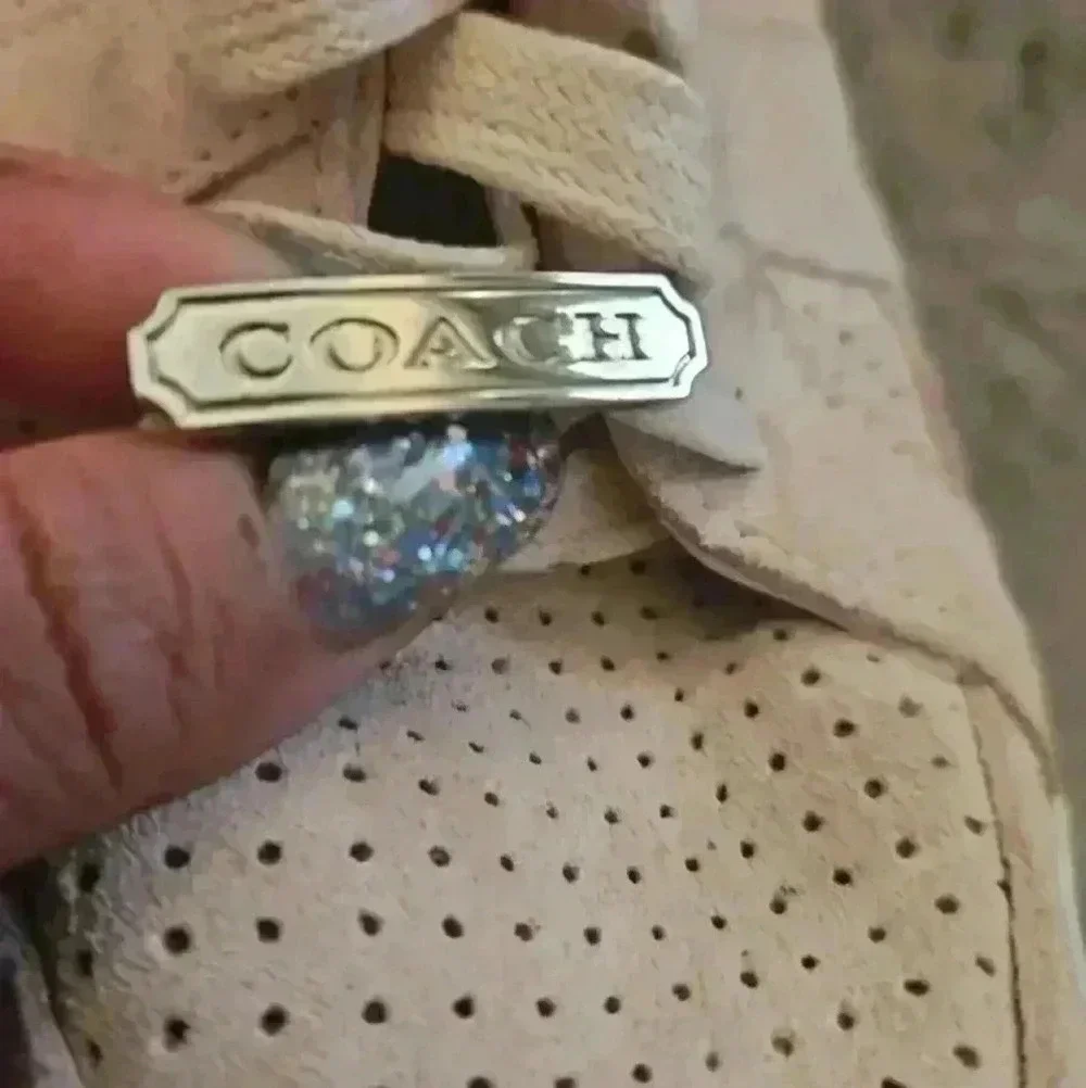 Coach Women's Pale Pink Alexis Suede Hidden Wedge Sneaker  9